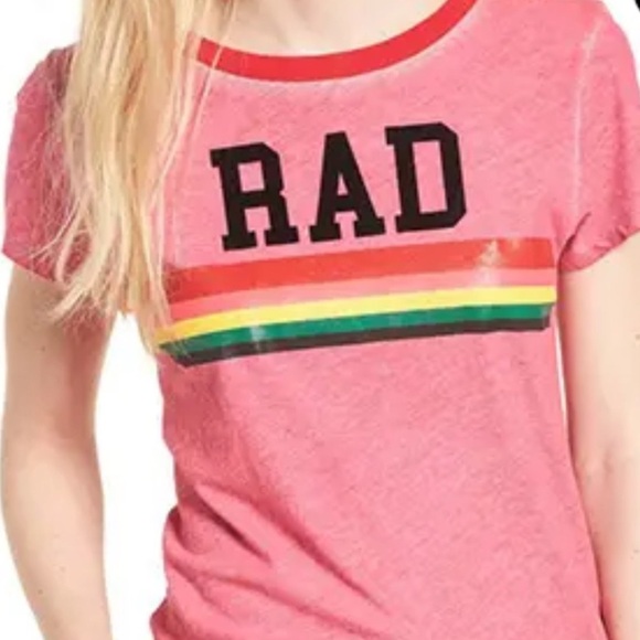 Pam & Gela Pink and Red Retro Tee - Picture 1 of 6